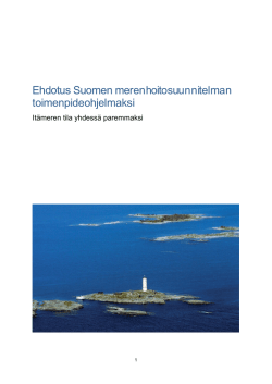 Ehdotus Suomen merenhoitosuunnitelman toimenpideohjelmaksi