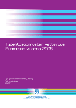 Työehtosopimusten kattavuus Suomessa vuonna 2008