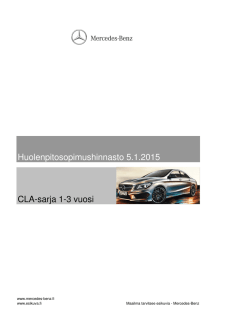 Lataa CLA-sarjan huolenpitosopimushinnasto  - Mercedes-Benz