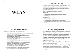 Yleistä WLAN:sta WLAN (IEEE 802.11) WLAN-komponentit - UEF-Wiki