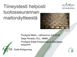Tiineystesti helposti tuotosseurannan näytteestä