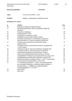Pöytäkirja PDF-muodossa - Peruspalvelukuntayhtymä Selänne