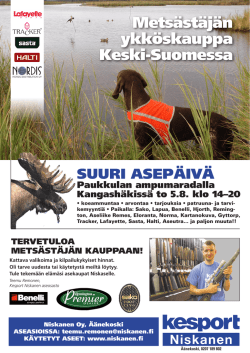 Metsästäjän ykköskauppa Keski-Suomessa