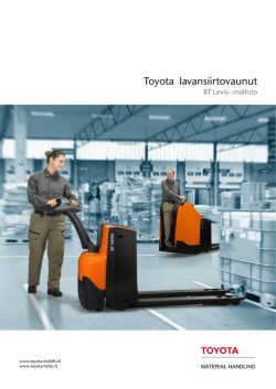 Levio esite - Toyota Material Handling Finland Oy