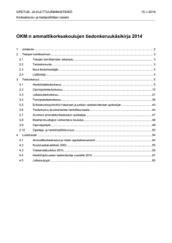 Ammattikorkeakoulujen tiedonkeruukäsikirja 2014 - Opetus