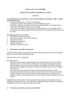 Gabrion 600, 800 mg tabletti PL 2015-01-09