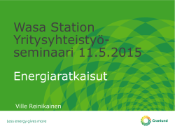 Wasa Station-Energiaratkaisut 11.5.2015