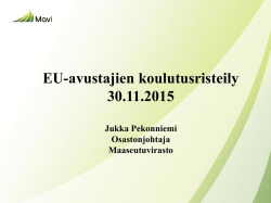 EU-avustajien koulutusristeily 30.11.2015