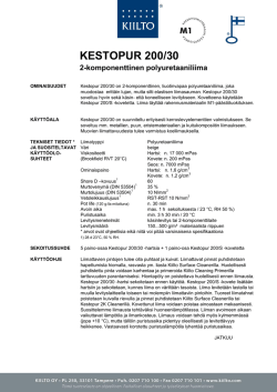 KESTOPUR 200/30 2-komponenttinen polyuretaaniliima