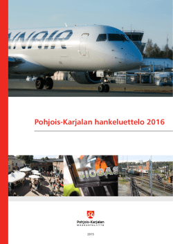 Pohjois Karjala.fi Documents Pohjois Karjalan Hankeluettelo 2016