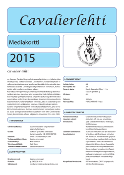 Mediakortti 2015 - Cavalieryhdistys