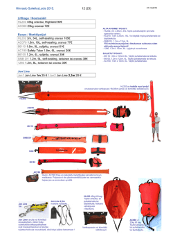 Hinnasto SukellusLuola 2015. 12 (23) HL203 45kg oranssi
