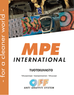 TUOTEKUVASTO - MPE International AB