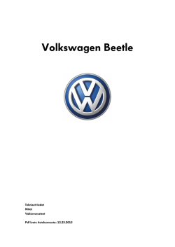 Volkswagen Beetle tekniset tiedot, mitat ja varusteet