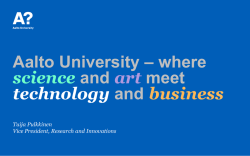 where science and art meet technology and business