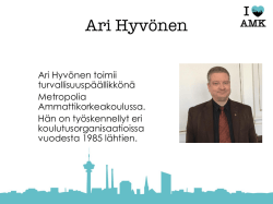 Ari Hyvönen, Arjen turvallisuustyö ja riskilähtöinen ajattelu