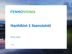 J. Liuko - Hanhikivi-1 lisensiointi