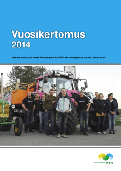 MTK Keski-Pohjanmaa vuosikertomus 2014