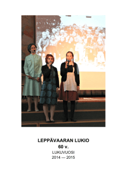 2014 - 2015 - Leppävaaran Lukio