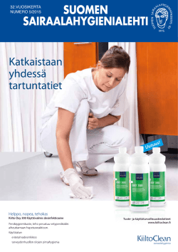Lehti 5 / 2015 - Suomen Sairaalahygieniayhdistys