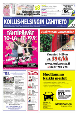 Koillis-Helsingin Lähitieto 33/09092015