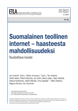Suomalainen teollinen internet – haasteesta mahdollisuudeksi