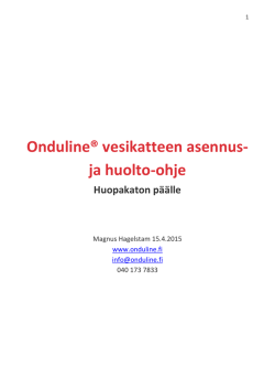 Onduline.fi Upl Website Asennus Vanhan Huopakaton Paalle