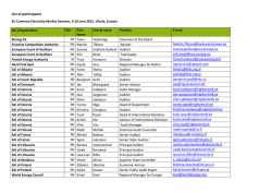 List of participants