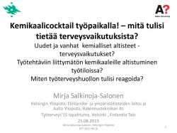 Triklosaani - Helsingin yliopisto