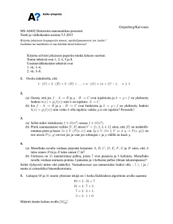 Gripenberg/Karvonen MS-A0402 Diskreetin matematiikan perusteet