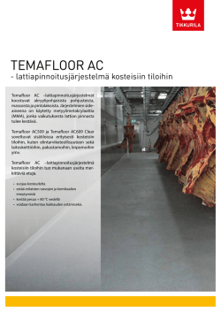 TemafloorAC kosteidentilojen lattiat FI2015