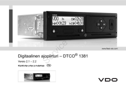 Digitaalinen ajopiirturi – DTCO 1381