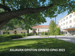 KILJAVAN OPISTON OPINTO-OPAS 2015