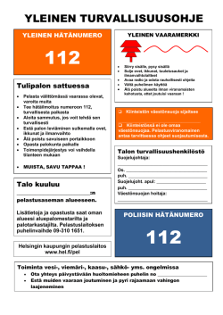 ASUINTALON TURVALLISUUSSUUNNITELMA Asunto ASUINTALON TURVALLISUUSSUUNNITELMA Asunto