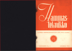HT 3 1950 - Suomen Hammasteknikkoseura ry