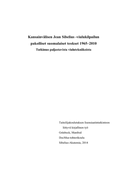 viulukilpailun pakolliset suomalaiset teokset 1965–2010