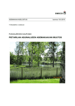 Selostus - Pudasjärven kaupunki