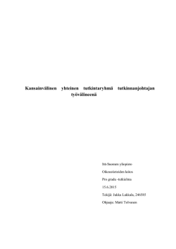 urn:nbn:fi:uef-20150776 - UEF Electronic Publications - Itä