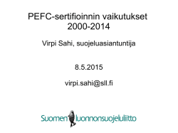 Virpi Sahi - PEFC Suomi