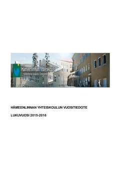 hämeenlinnan yhteiskoulun vuositiedote lukuvuosi 2015-2016
