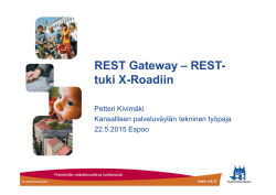 REST Gateway – REST- tuki X