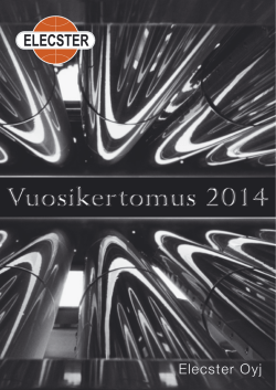 Elecster vuosikertomus 2014.indd