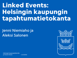 Linked Events: Helsingin kaupungin tapahtumatietokanta
