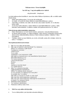 Pakkausseloste: Tietoa käyttäjälle Yaz 0,02 mg / 3 mg