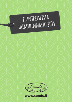 plantprislista taimihinnasto 2015