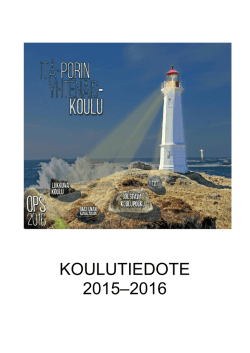 Itä-Porin koulutiedote 2015-2016
