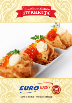 Tuoteluettelo • Produktkatalog - Euro-east