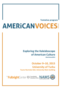 Exploring the Kaleidoscope of American Culture October 9–10