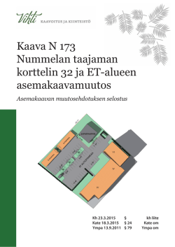 Kaava N 173 Nummelan taajaman korttelin 32 ja ET-alueen