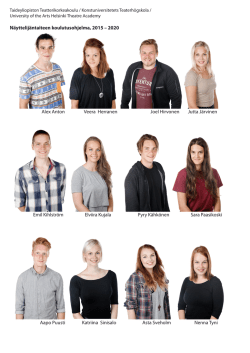Näyttelijäntaiteen koulutusohjelma, 2015 – 2020 Alex Anton Veera
